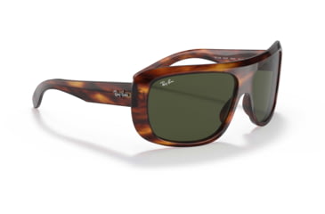 Image of Ray-Ban Blair RB2196 Sunglasses, Green Lenses, Striped Havana, 61, RB2196-954-31-61