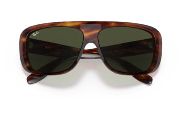 Image of Ray-Ban Blair RB2196 Sunglasses, Green Lenses, Striped Havana, 61, RB2196-954-31-61