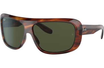 Image of Ray-Ban Blair RB2196 Sunglasses, Green Lenses, Striped Havana, 61, RB2196-954-31-61