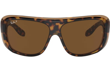 Image of Ray-Ban Blair RB2196 Sunglasses, Polarized Brown Lenses, Havana On Transparent Brown, 61, RB2196-129257-61