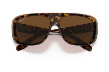Image of Ray-Ban Blair RB2196 Sunglasses, Polarized Brown Lenses, Havana On Transparent Brown, 61, RB2196-129257-61