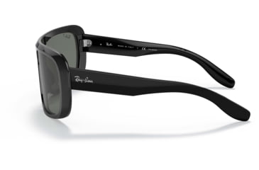 Image of Ray-Ban Blair RB2196 Sunglasses, Polarized Green Lenses, Black, 61, RB2196-901-58-61