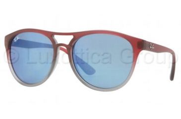 Image of Ray-Ban BRAD RB4170 Single Vision Prescription Sunglasses RB4170-856-55-5817 - Lens Diameter 58 mm, Frame Color Top Red on Clear