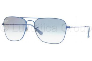 Image of Ray-Ban Caravan Prescription Sunglasses RB3136 RB3136-088-3F-5515 - Lens Diameter: 55 mm, Frame Color: Metal Blue Matte