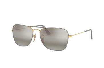 Image of Ray-Ban Caravan Prescription Sunglasses, 55mm, Grey/gold, RB3136-9154AH-55-SV