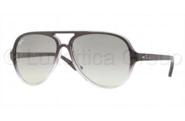 Image of Ray-Ban Cats 5000 Sunglasses RB4125 823/32-5913 - Gray Gradient On Transpa Crystal Gray Gradient