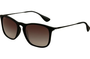 Image of Ray-Ban CHRIS RB4187 Progressive Prescription Sunglasses RB4187-622-8G-5418 - Lens Diameter 54 mm, Frame Color Black Rubber