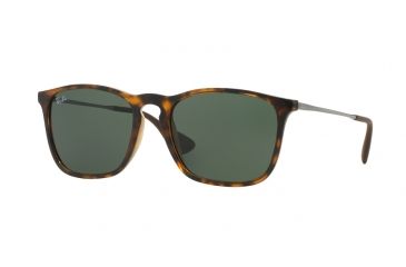 Image of Ray-Ban CHRIS RB4187 Progressive Prescription Sunglasses RB4187-710-71-54 - Lens Diameter 54 mm, Frame Color Light Havana