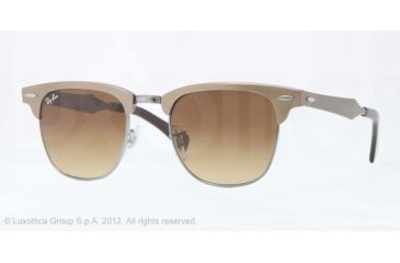 Image of Ray-Ban CLUBMASTER ALUMINUM RB3507 Single Vision Prescription Sunglasses RB3507-139-85-49 - Lens Diameter 49 mm, Lens Diameter 49 mm, Frame Color Brushed Bronze/gunmetal