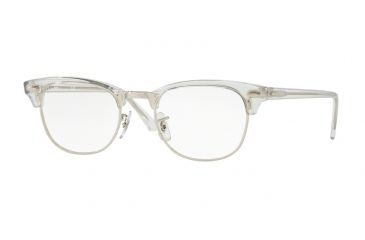 Image of Ray-Ban Clubmaster Eyeglasses RX5154 with No-Line Progressive Rx Prescription Lenses 2001-49 - White Trasparent Frame