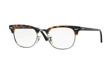 Image of Ray-Ban Clubmaster Eyeglasses RX5154 with No-Line Progressive Rx Prescription Lenses 5492-51 - Blue Havana Frame