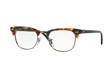 Image of Ray-Ban Clubmaster Eyeglasses RX5154 with No-Line Progressive Rx Prescription Lenses 5493-49 - Green Havana Frame
