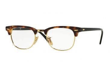 Image of Ray-Ban Clubmaster Eyeglasses RX5154 with No-Line Progressive Rx Prescription Lenses 5494-51 - Brown Havana Frame