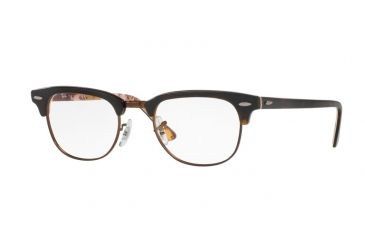 Image of Ray-Ban Clubmaster Eyeglasses RX5154 with No-Line Progressive Rx Prescription Lenses 5650-49 - Havana On Tex Camuflage Frame