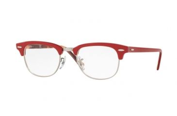 Image of Ray-Ban Clubmaster Eyeglasses RX5154 with No-Line Progressive Rx Prescription Lenses 5651-49 - Red On Texture Camuflage Frame