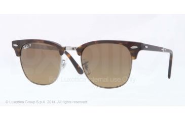 Image of Ray-Ban CLUBMASTER FOLDING RB2176 Sunglasses 1151M7-51 - Matte Dark Havana Frame, Polar Brown Gradient Lenses