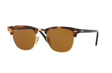Image of Ray-Ban Clubmaster Sunglasses RB3016 1160E-49 - Havana Spotted Brown Frame, Brown Lenses