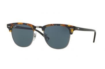 Image of Ray-Ban Clubmaster Sunglasses RB3016 158R5E-49 - Havana Spotted Blue Frame, Blue Lenses