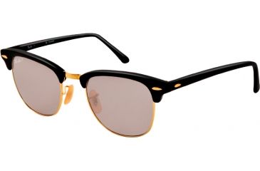 Image of Ray-Ban Clubmaster Sunglasses RB3016 901SP2-51 - Matte Black Frame, polar grey Lenses