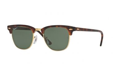 Image of Ray-Ban Clubmaster Prescription Sunglasses, 51mm, Red Havana, RB3016-990-58-51-SV