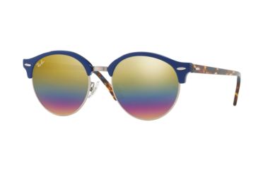 Image of Ray-Ban CLUBROUND RB4246F Progressive Prescription Sunglasses RB4246F-1223C4-53 - Lens Diameter 53 mm, Frame Color Metallic Light Bronze