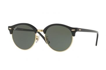 Image of Ray-Ban CLUBROUND RB4246F Progressive Prescription Sunglasses RB4246F-901-53 - Lens Diameter 53 mm, Frame Color Black