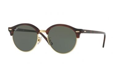 Image of Ray-Ban CLUBROUND RB4246F Progressive Prescription Sunglasses RB4246F-990-53 - Lens Diameter 53 mm, Frame Color Red Havana