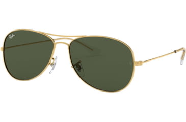 Image of Ray-Ban Cockpit Sunglasses RB3362 001-5914 - Arista Frame / Crystal Green Lenses,