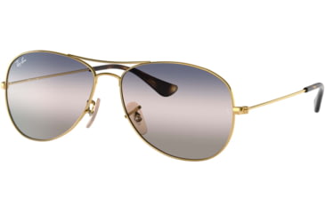 Image of Ray-Ban Cockpit Sunglasses RB3362, Pink Gradient Blue Lenses, Arista, 56, RB3362-001-GE-56