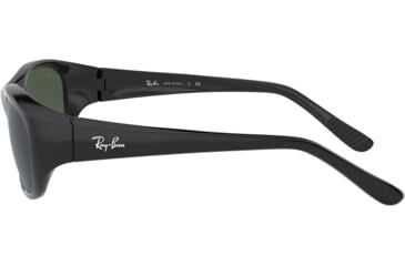 Image of Ray-Ban Daddy-O RB2016 Sunglasses, Matte Black Frame, Green Lenses, 59mm, Classic G-15 Treatment, RB2016 601/31-59