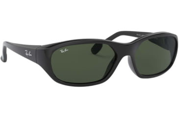 Image of Ray-Ban Daddy-O RB2016 Sunglasses, Matte Black Frame, Green Lenses, 59mm, Classic G-15 Treatment, RB2016 601/31-59