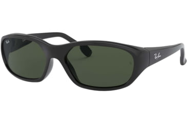 Image of Ray-Ban Daddy-O RB2016 Sunglasses, Matte Black Frame, Green Lenses, 59mm, Classic G-15 Treatment, RB2016 601/31-59