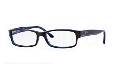 Image of Ray-Ban Eyeglasses RX5114 with Rx Prescription Lenses 5064-54 - Top Havana On Blue Frame