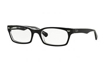 Image of Ray-Ban Eyeglasses RX5150 with Rx Prescription Lenses 2034-48 - Top Black On Transparent Frame