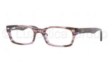Image of Ray-Ban Eyeglasses RX5150 with Rx Prescription Lenses 5165-5019 - Transparent Violet Brown Frame, Demo Lens Lenses