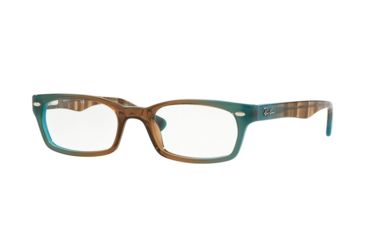 Image of Ray-Ban Eyeglasses RX5150 with Rx Prescription Lenses 5490-48 - Gradient Brown On Azure Frame