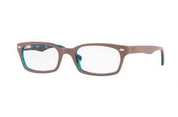 Image of Ray-Ban Eyeglasses RX5150 with Rx Prescription Lenses 5715-48 - Top Light Brown On Havana Blue Frame