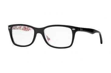 Image of Ray-Ban Eyeglasses, 55mm, Top Black On Texture White, RX5228-5014-55-SV