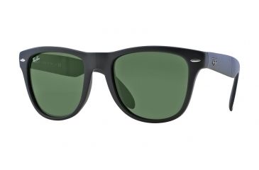 Image of Ray-Ban Folding Wayfarer Bifocal Sunglasses RB4105 with Lined Bi-Focal Rx Prescription Lenses RB4105-601S-5420 - Lens Diameter: 54 mm, Frame Color: Matte Black