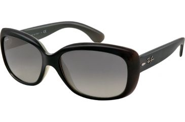Image of Ray-Ban Jackie OHH RB4101 Sunglasses with No-Line Progressive Rx Prescription Lenses RB4101-603771-58 - Lens Diameter 58 mm, Lens Diameter 58 mm, Frame Color Opal Grey Top Dark Grey