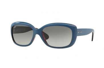 Image of Ray-Ban Jackie OHH RB4101 Sunglasses with No-Line Progressive Rx Prescription Lenses RB4101-613311-58 - Lens Diameter 58 mm, Frame Color Top Oil On Trasp Red