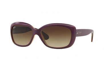 Image of Ray-Ban Jackie OHH RB4101 Sunglasses with No-Line Progressive Rx Prescription Lenses RB4101-613413-58 - Lens Diameter 58 mm, Frame Color Top Mat Violet On Trasp Sand