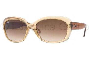 Image of Ray-Ban Jackie OHH RB4101 Sunglasses with No-Line Progressive Rx Prescription Lenses RB4101-719-51-5817 - Lens Diameter: 58 mm, Frame Color: Light Brown