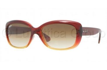Image of Ray-Ban Jackie OHH RB4101 Sunglasses with No-Line Progressive Rx Prescription Lenses RB4101-781-51-5817 - Lens Diameter: 58 mm, Frame Color: Gradient Brown On Yellow