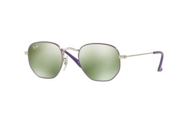 Image of Ray-Ban JUNIOR HEXAGONAL RJ9541SN Prescription Sunglasses RJ9541SN-262-30-44 - Lens Diameter 44 mm, Frame Color Silver/top Violet