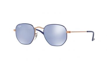 Image of Ray-Ban JUNIOR HEXAGONAL RJ9541SN Prescription Sunglasses RJ9541SN-264-1U-44 - Lens Diameter 44 mm, Frame Color Copper Top Blue