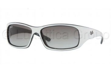 Image of Ray-Ban Junior RJ9046S Bifocal Sunglasses - Top White On Black Frame / 52 mm Prescription Lenses, 163-11-5212