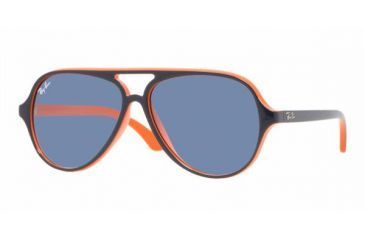 Image of Ray-Ban Junior RJ9049S SV Prescription Sunglasses - Top Blue On Orange Frame / 50 mm Prescription Lenses, 178-7B-5012