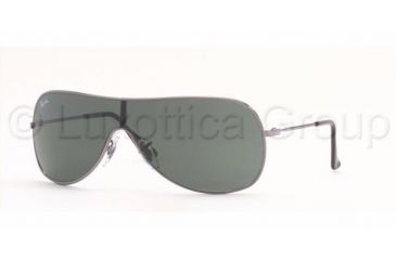 Image of Ray-Ban Junior RJ 9507S Sunglasses Styles - Gunmetal Frame / Green Lenses, 200-71-0121