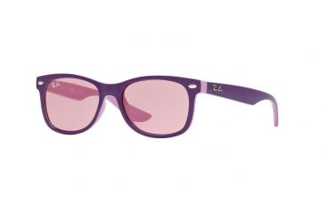 Image of Ray-Ban Junior RJ9052S Sunglasses 179/84-47 - Top Violet On Pink Frame, Pink Lenses